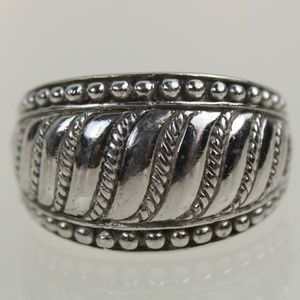 Judith Ripka 925 Textured Dome Band Ring Size 5